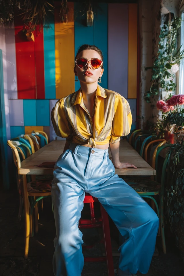Glamorous Satin Mom Jeans - photo 3