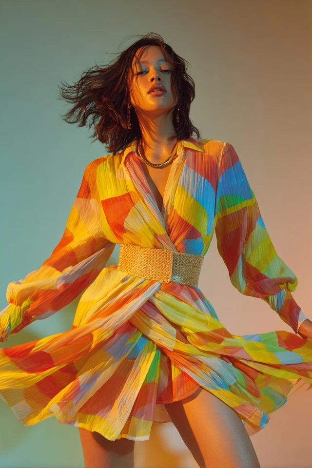Colorful Wrap Dress Staples - photo 3