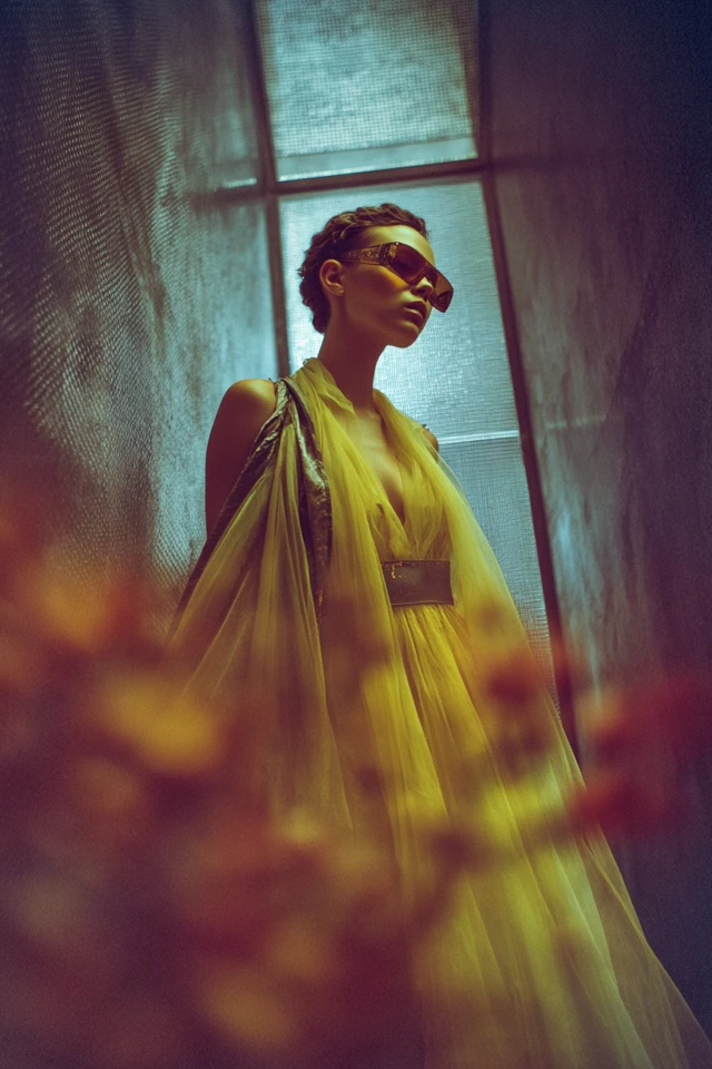 Chic Safflower Organza Evening Ensemble - photo 7