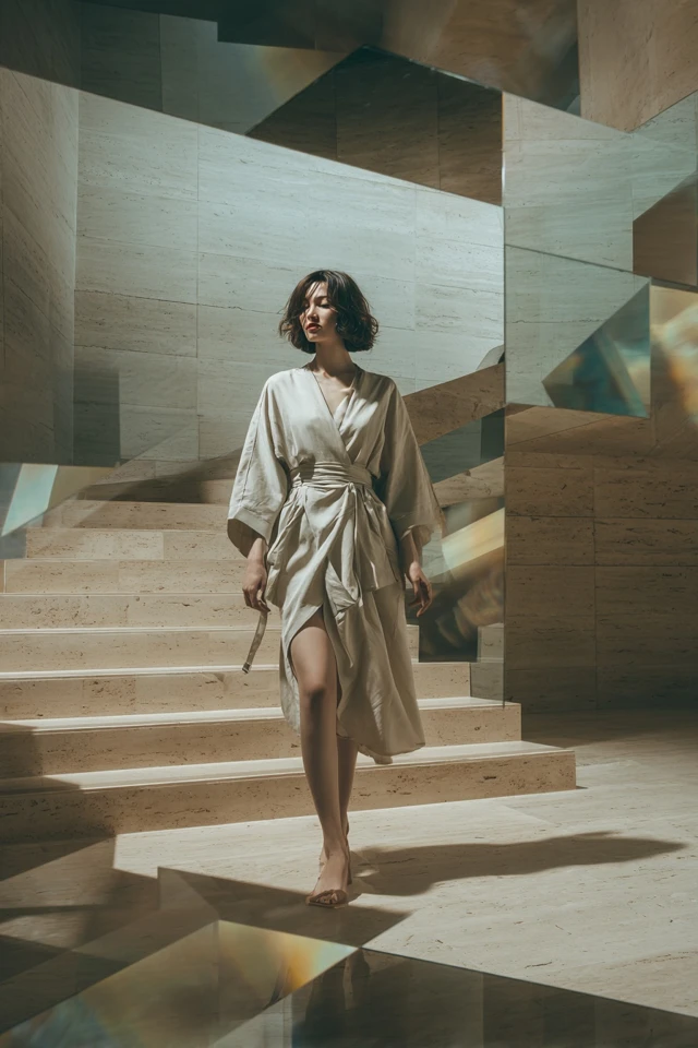 Vibes Neutral Wrap Dress Outfit Ideas - photo 4