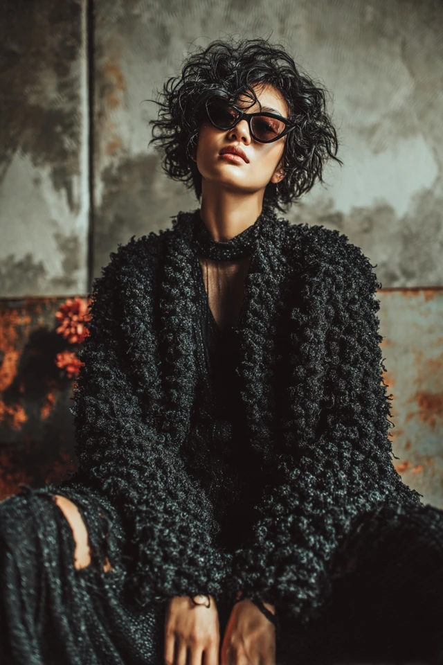 Whimsical Gunmetal Bouclé Layering Guide - photo 8