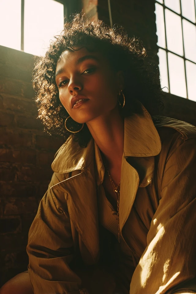 Retro Trench Coat Effortless - photo 4