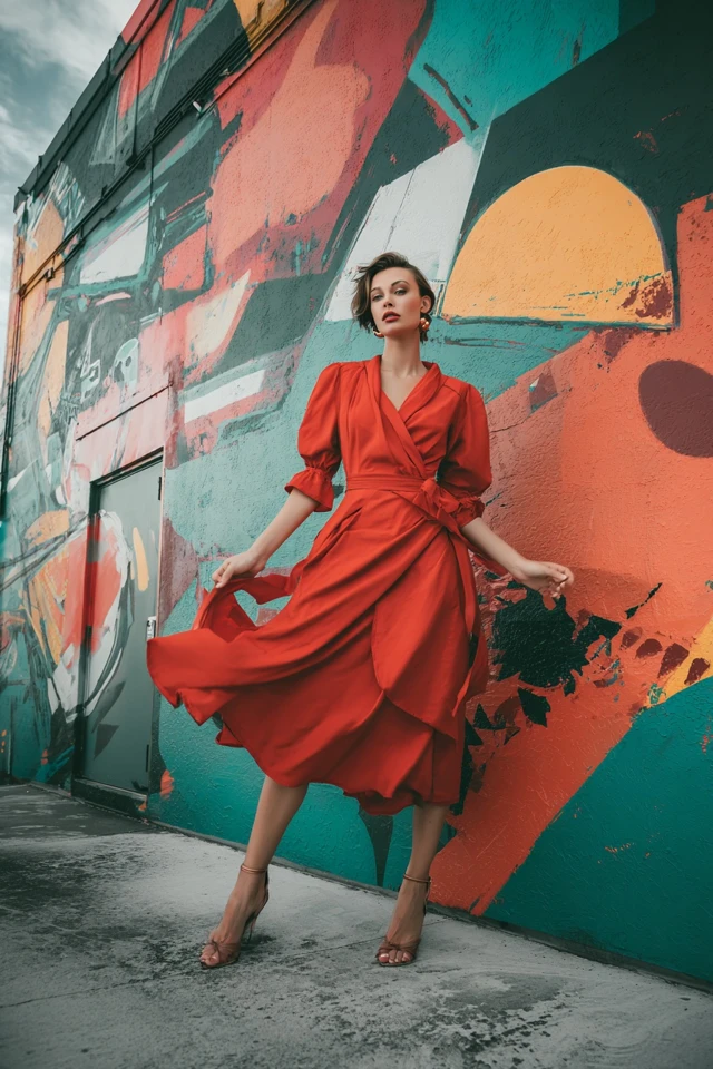 Styling Tips Business Casual Wrap Dress Weather Style - photo 4