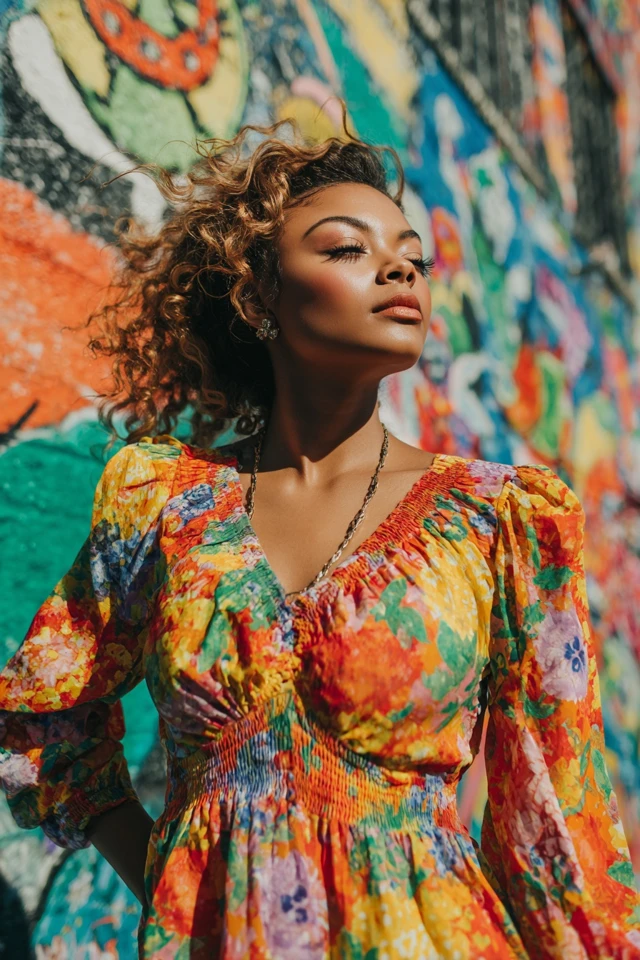 Retro Floral Dress Vibes - photo 4