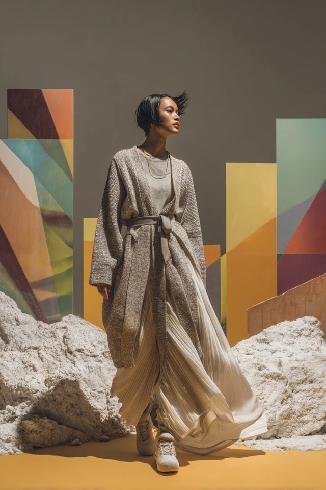 Neutral Knit Dress Essential - photo 4