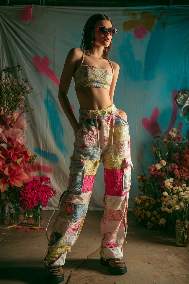 Barbiecore Crochet Cargo Pants - photo 5
