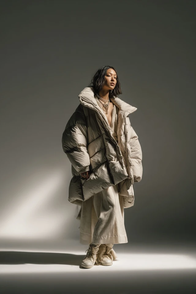 Neutral Puffer Coat Edit - photo 4