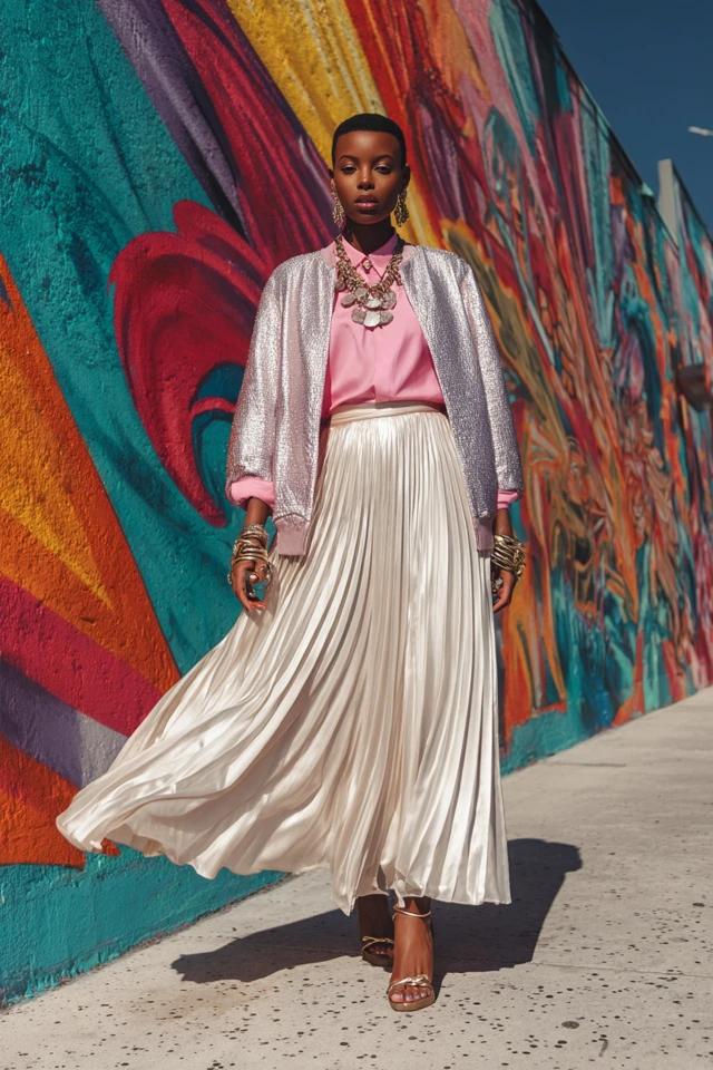 Essential It Girl Satin Skirt Occasionwear - photo 4