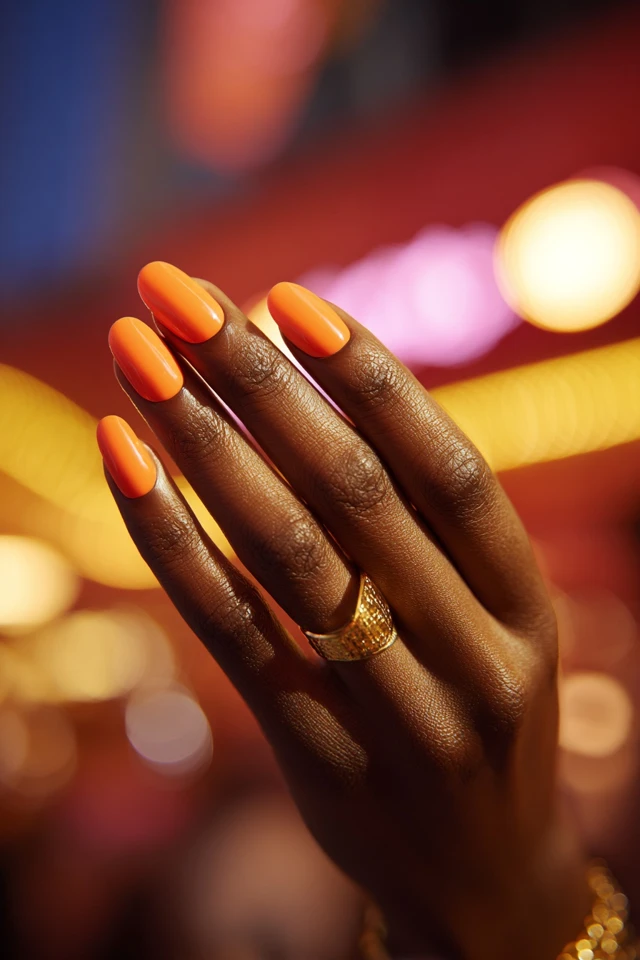 Orange Pulse Nails - photo 4
