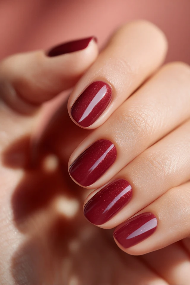 Burgundy Luster Mani - photo 3