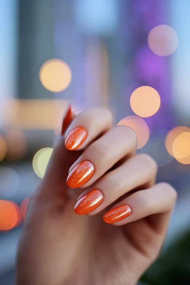 Orange Twist Nails - photo 4