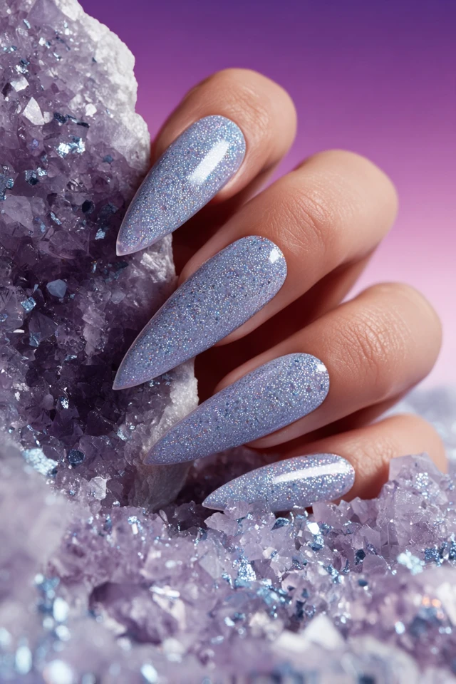 Serene Chrome Statement Nails