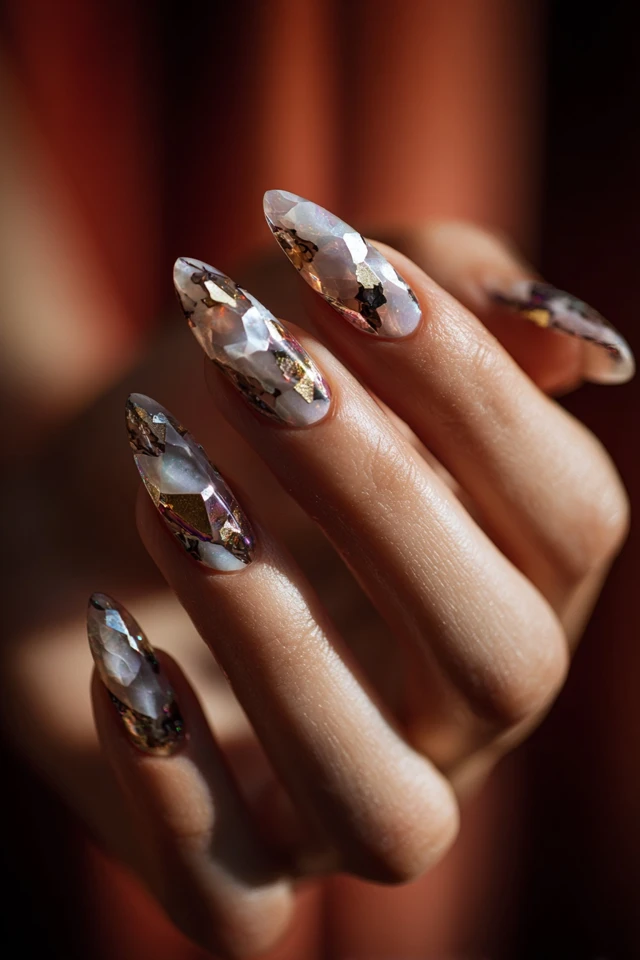 Crystalline Geometric Canvas Nails - photo 4