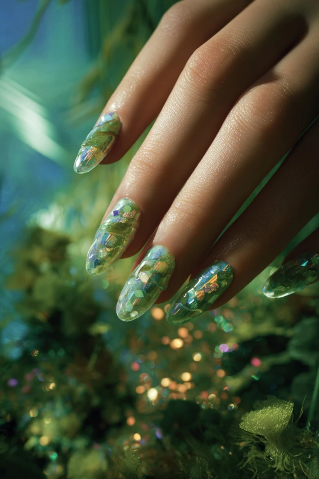 Striking Glitter Craft Nails - photo 4