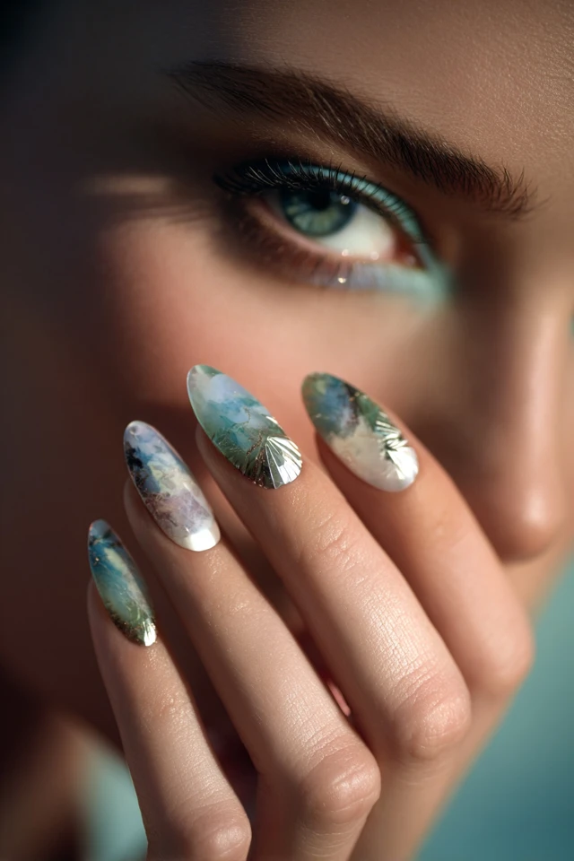 Harmonic Geometric Palette Nails - photo 3