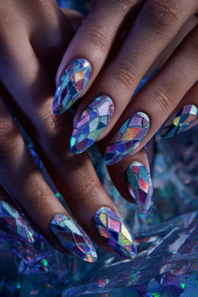 Artful Geometric Design Nails - photo 4