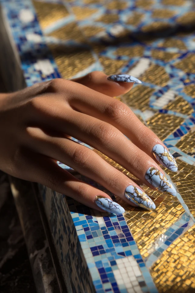 Striking Marble Mani - photo 4