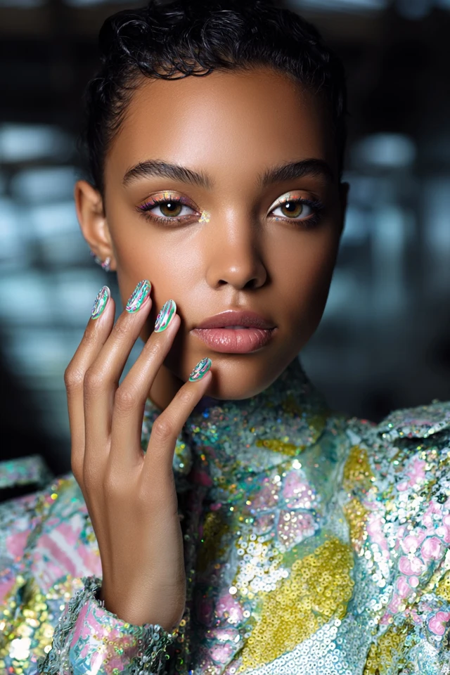 Chroma French Tip Statement Nails - photo 4