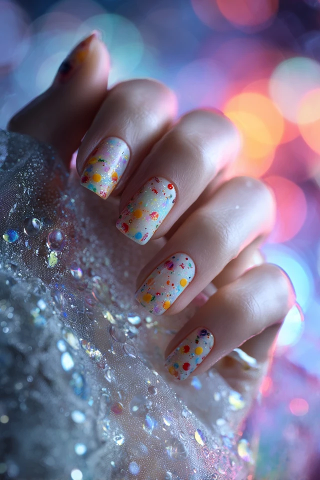 Carnival Confetti Nails Inspiration - photo 4