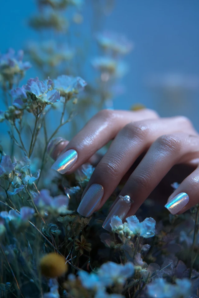 Pearl Accent Nails Inspiration - photo 4