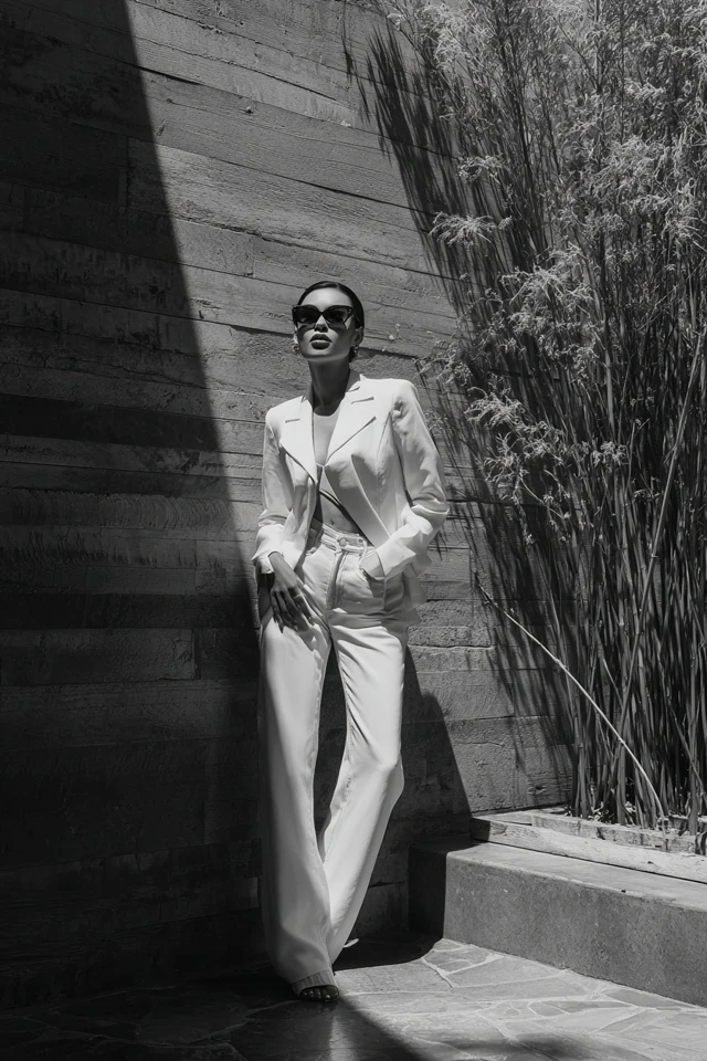 Monochrome Vacation Straight‑Leg Jeans - photo 4