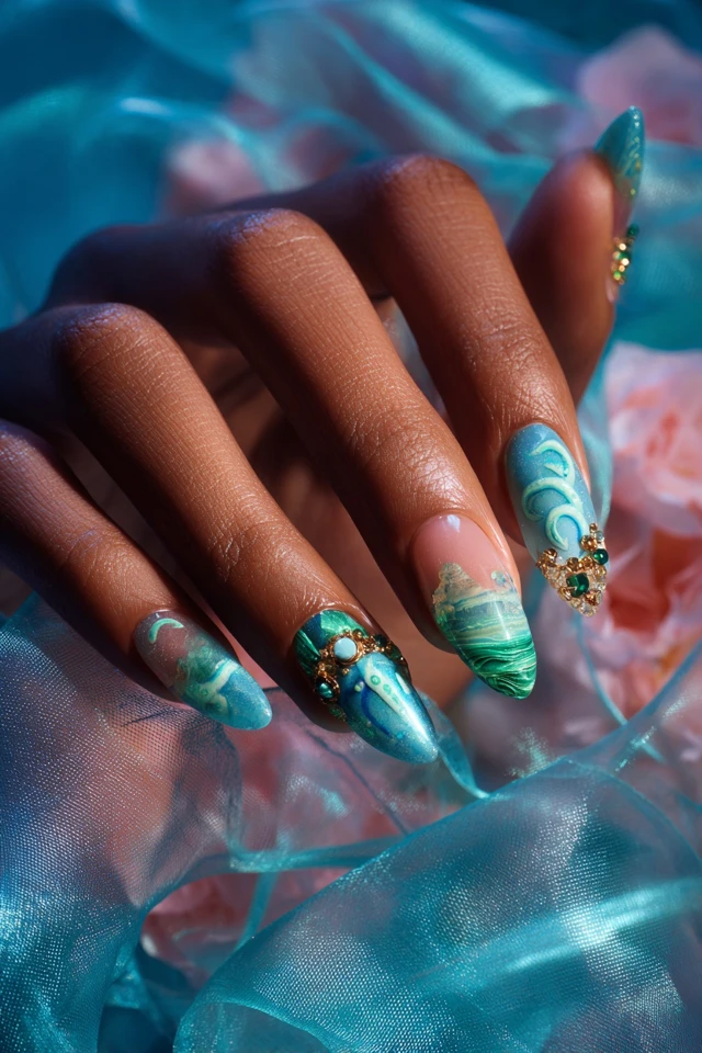 Enchanting Squidward Tentacles Nails - photo 3