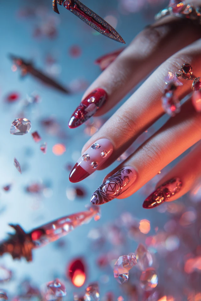 Bold Scarlet Witch Nails - photo 4
