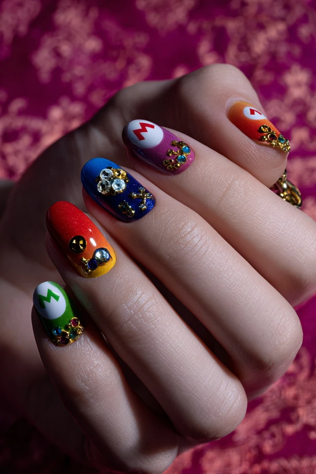 Vivid Mario Nails - photo 3