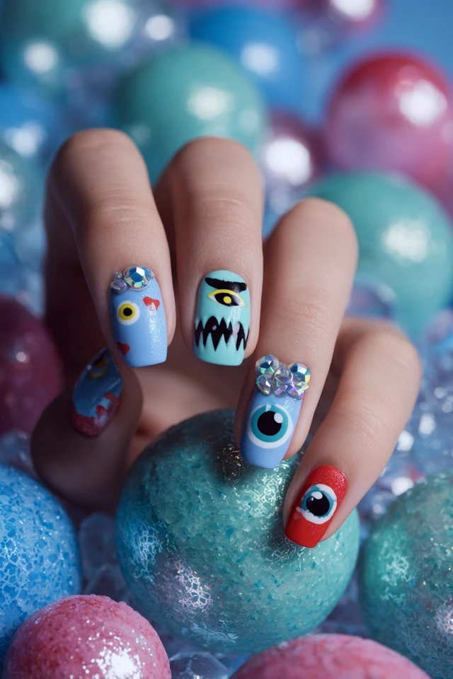 Whimsical Sulley Nails - photo 4