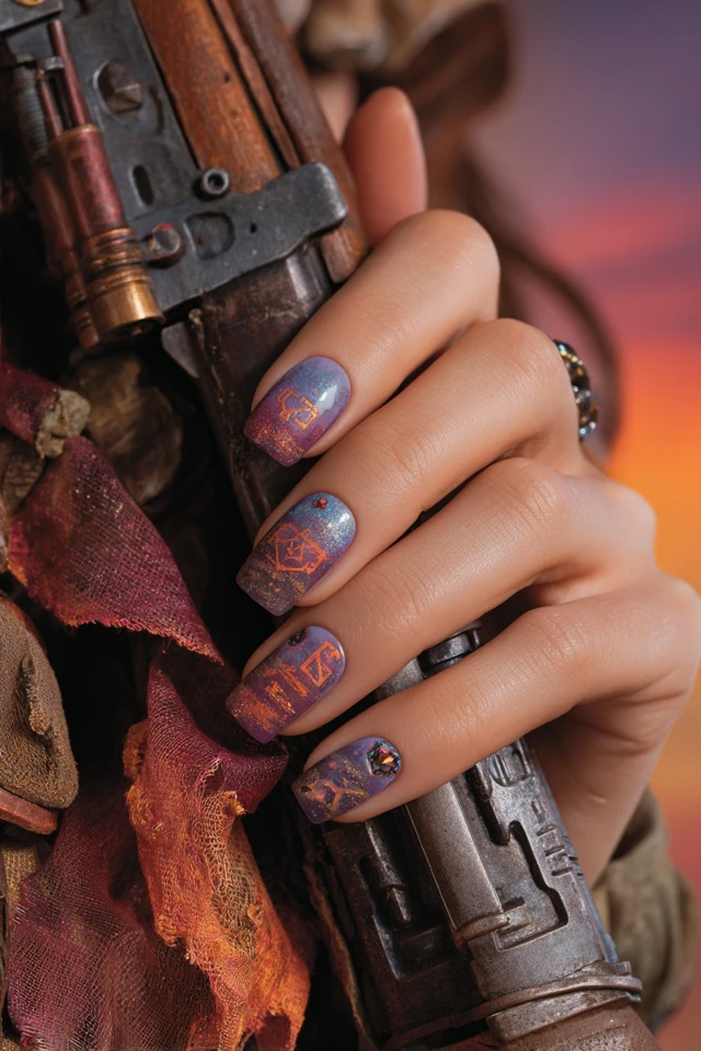 Cosmic Lara Croft Nails - photo 4
