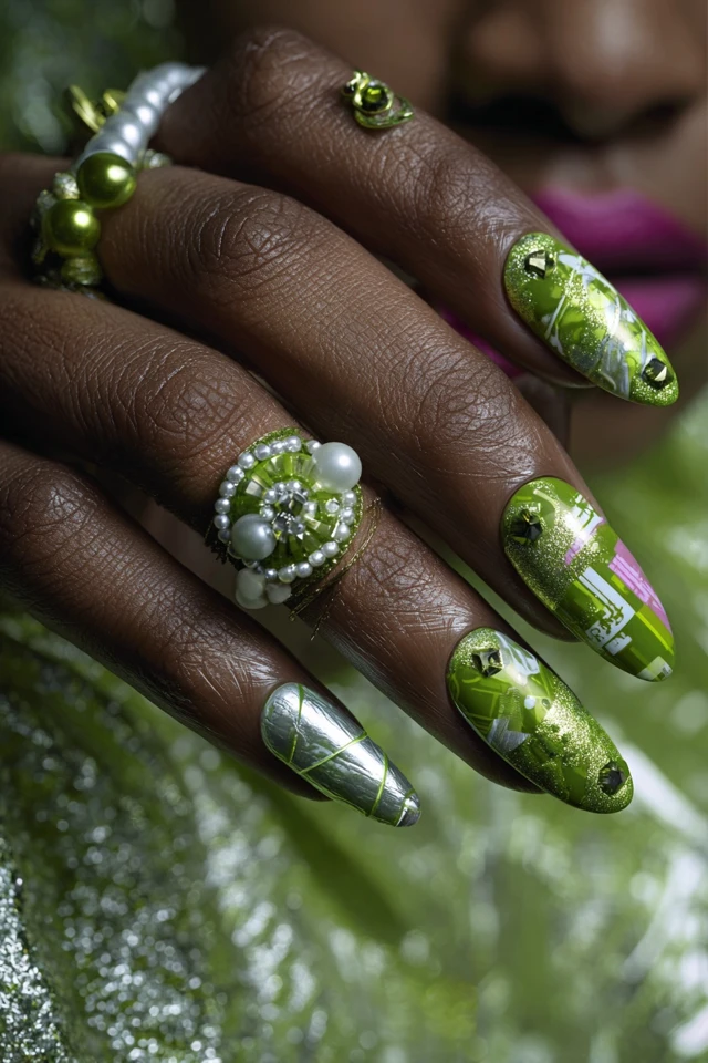 Enchanting Shrek Nails - photo 3