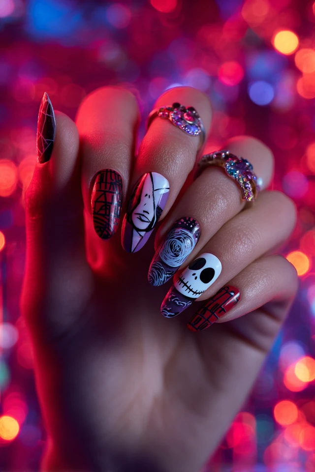 Radiant Jack Skellington Nails - photo 4