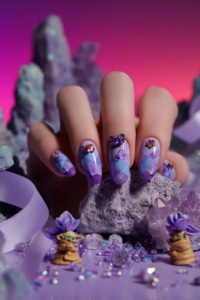Retro Grogu Nails - photo 4