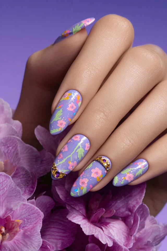 Retro Tinker Bell Nails
