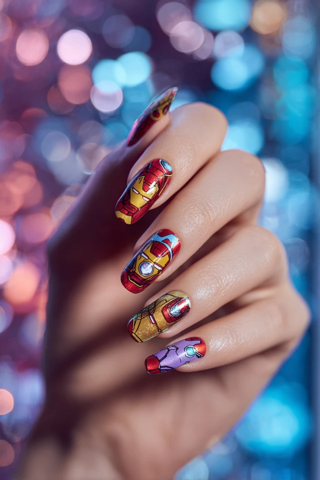 Radiant Iron Man Nails - photo 3