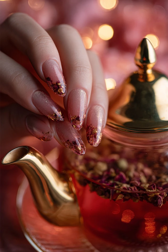 Rose Milk Tea Nails Extravaganza - photo 3
