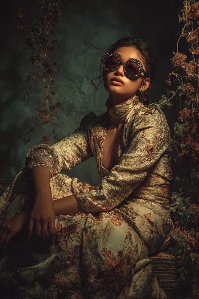 Whimsical Hibiscus Brocade Wardrobe Edit - photo 8