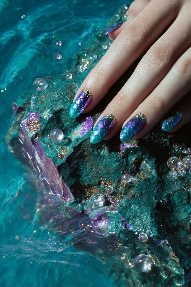 Mermaid Tail Nails Extravaganza - photo 3