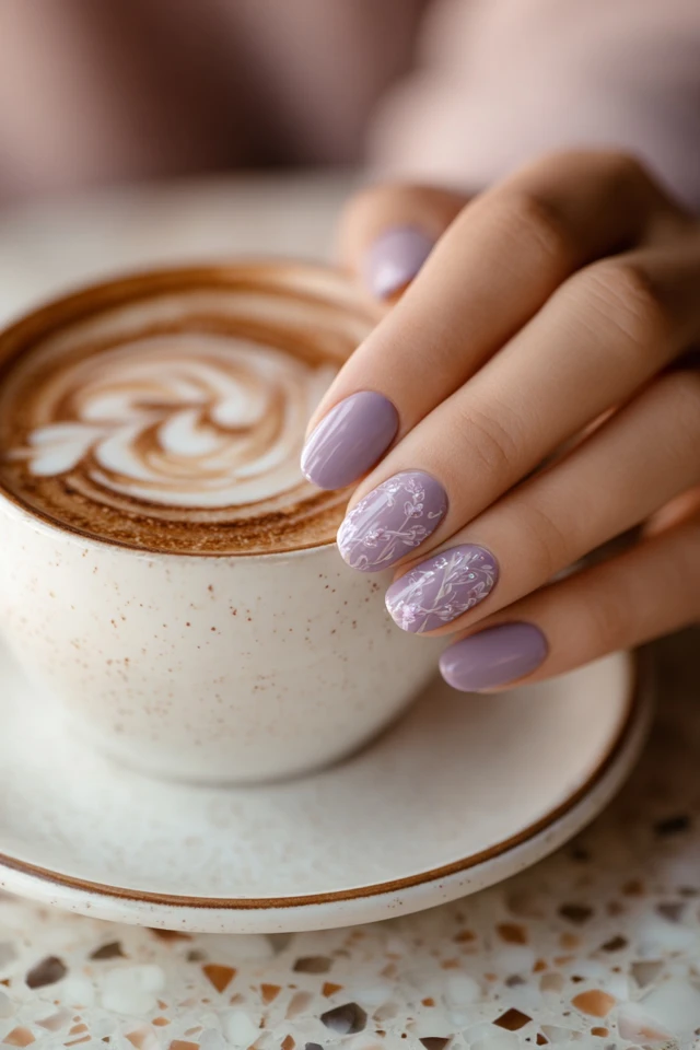 Lavender Latte Nails Extravaganza - photo 4