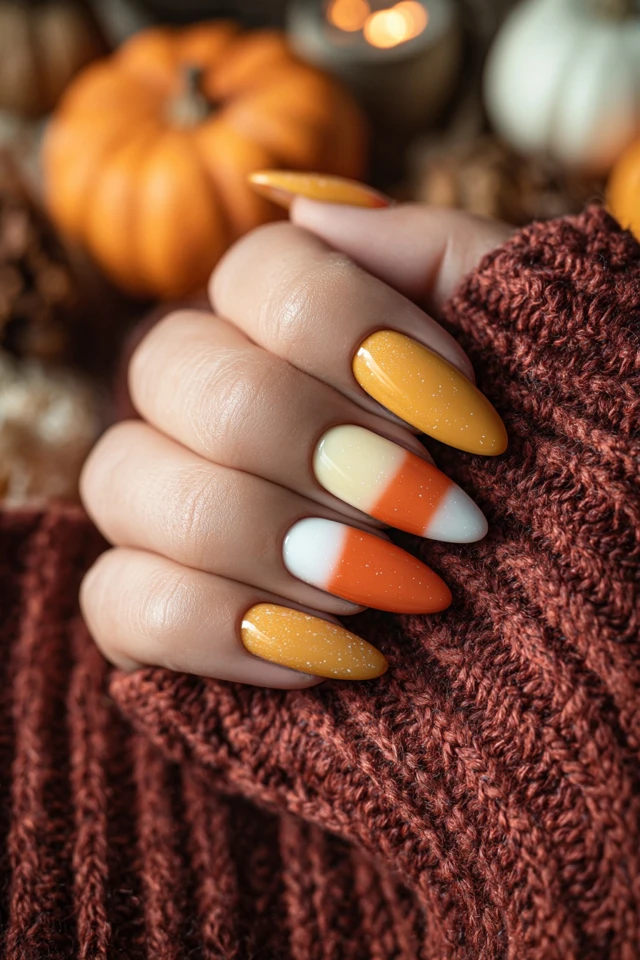 Candy Corn Cute Nails Extravaganza - photo 4