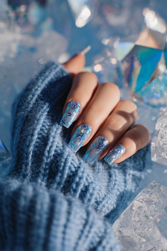 Snowflake Winter Dream Nails - photo 3