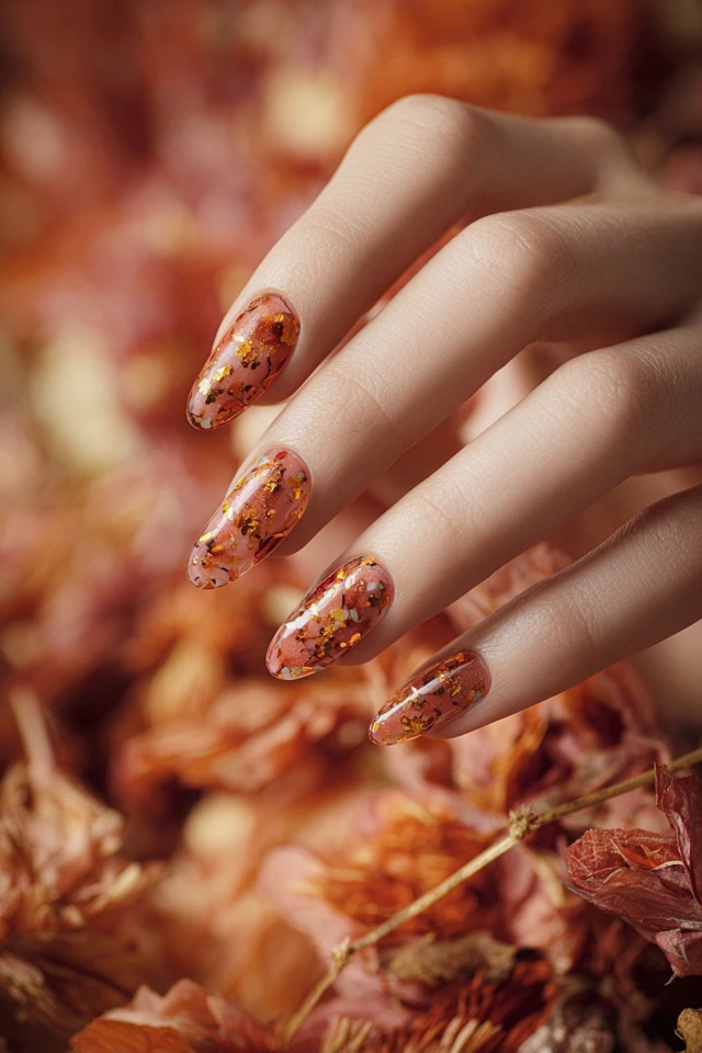 Pumpkin Fall Elegance Nails - photo 4