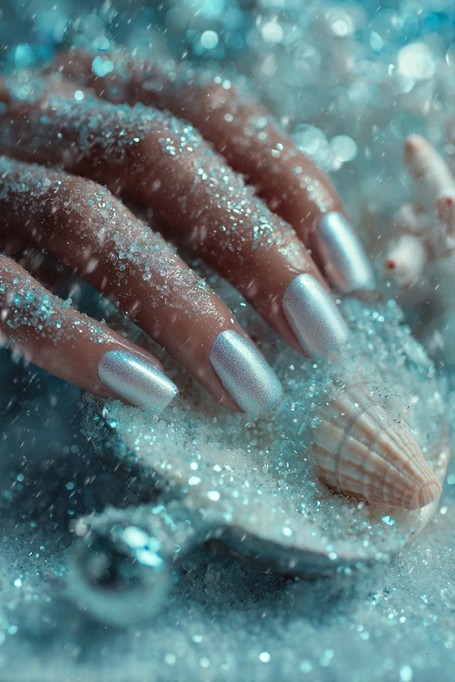Snowflake Winter Charm Nails - photo 4