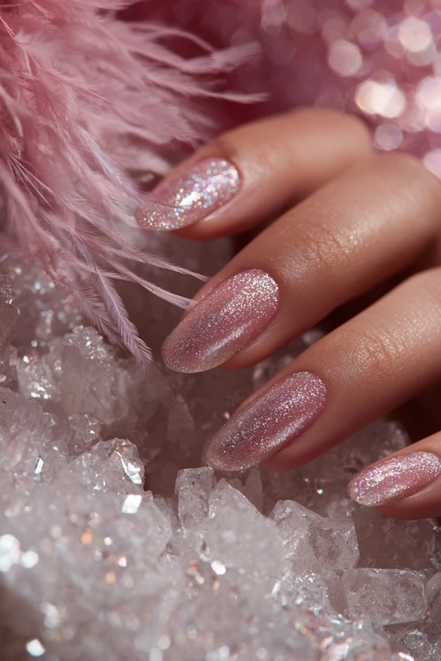 Crystal Winter Glow Nails - photo 4