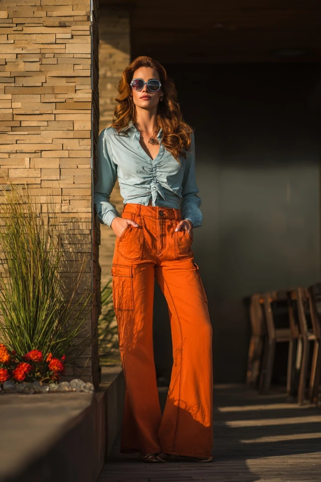 Vintage Denim Cargo Pants - photo 4