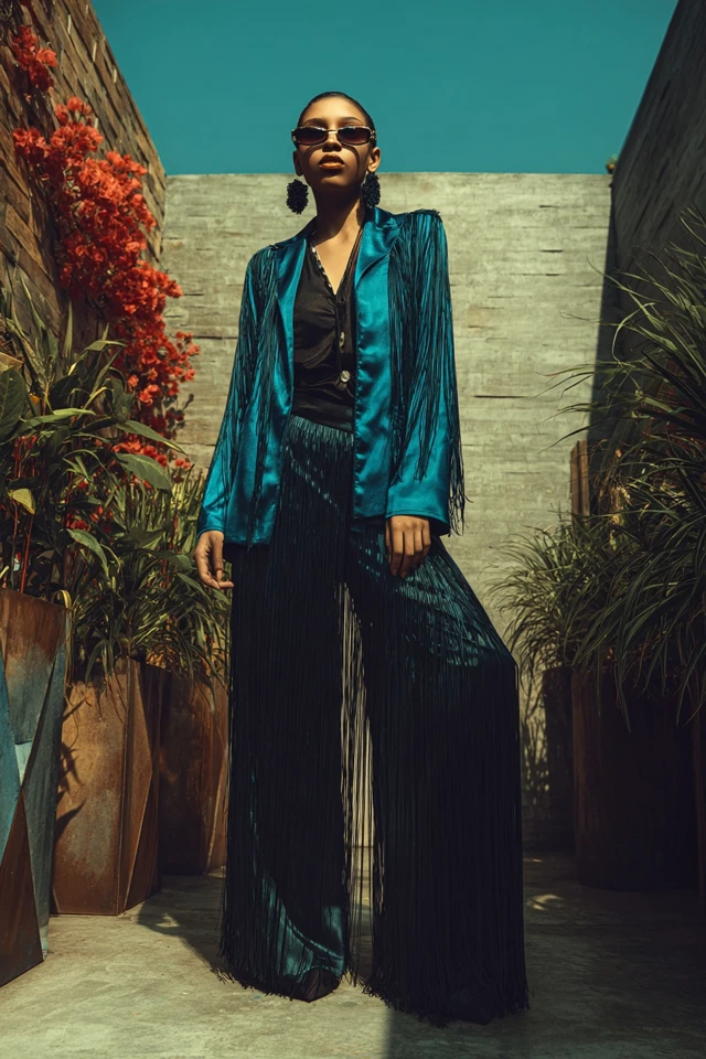 Glamorous Satin Fringe Jackets - photo 4