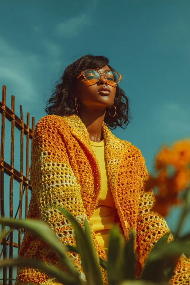Earthy Crochet Oversized Blazers - photo 4