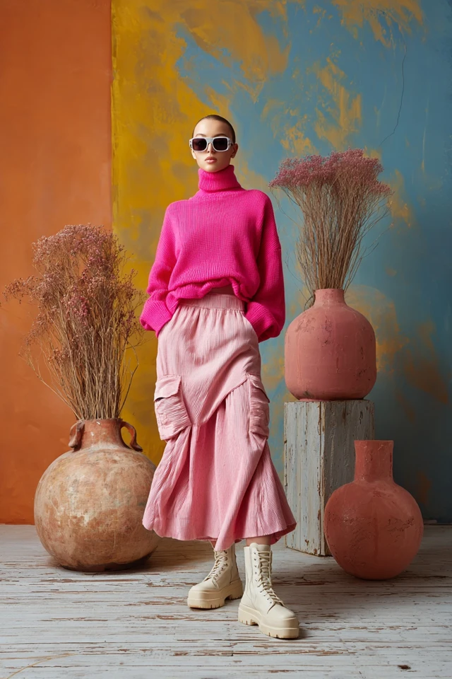 Soft Girl Knit Cargo Skirts - photo 4