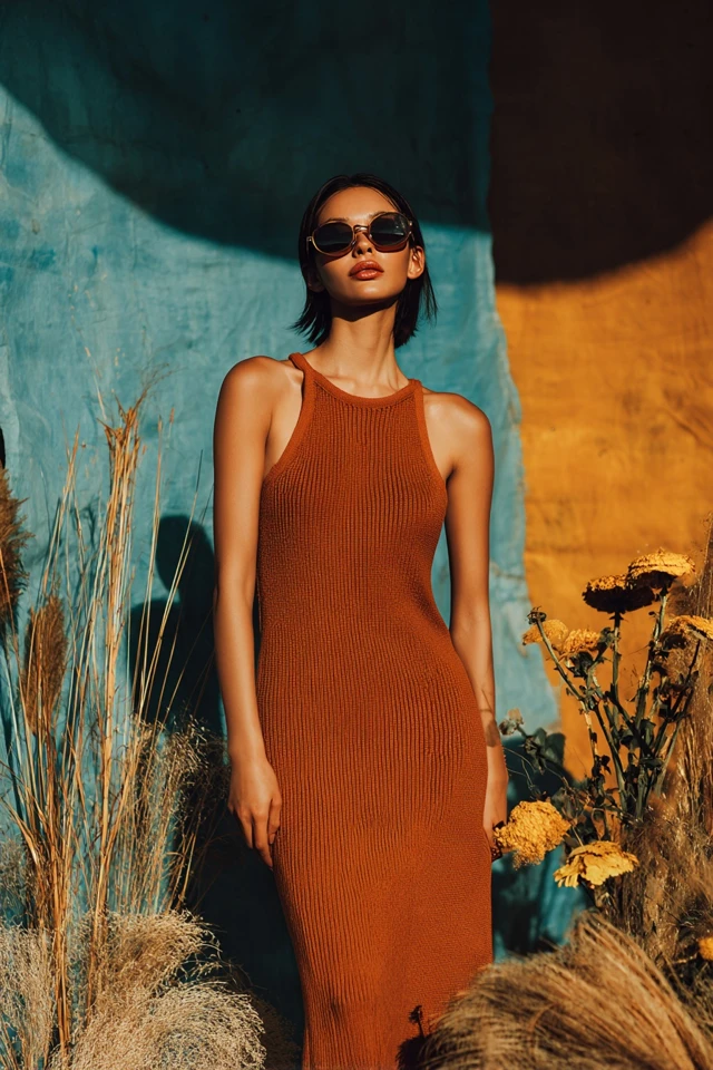Dark Academia Knit Slip Dresses - photo 4