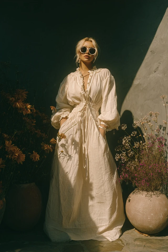 Boho Winter Linen Dresses - photo 4